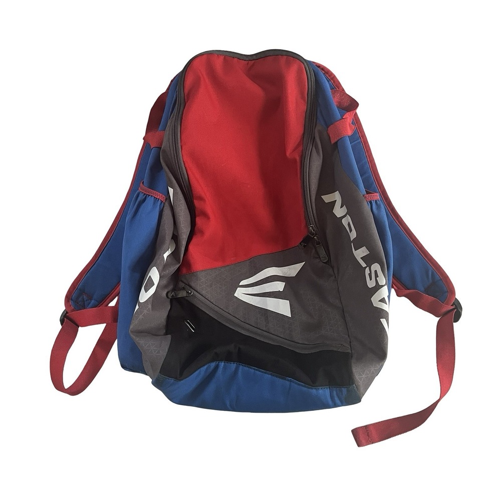 Easton Bat Bag Red Blue Gray Colorblock Large Backpack Baseball Softball Zipper